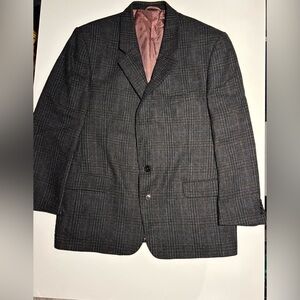 100% Virgin Wool. Classic Charcoal Blazer for Men XL